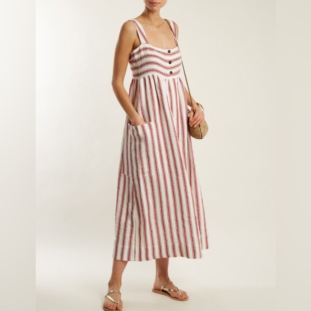 Three Graces London Elinor Linen Dress 8